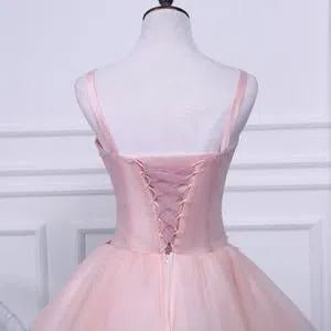 Dusty Pink Floral Homecoming Dress with Cape SD1388 VINIODRESS-Homecoming Dresses 2025 -VINIODRESS-Custom Size-Pink-