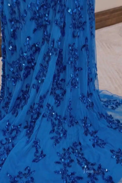 Elegant Beaded Lace Appliqué Prom Dress with Illusion Corset Bodice & High Slit – SQ006-prom dresses 2026-Viniodress-Fuchsia-Custom Size – Add Measurements in Cart-