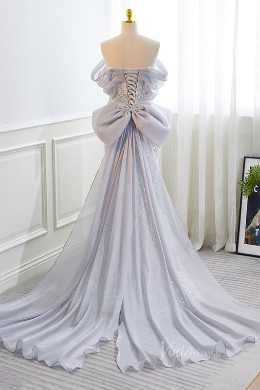 Elegant Beaded Mermaid Prom Dresses Off the Shoulder Evening Dress AD1092-prom dresses 2025 -Viniodress-As Picture-Custom Size-