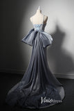 Elegant Grey Mermiad Prom Dresses Spaghetti Strap Evening Dress AD1015-prom dresses-Viniodress-Viniodress