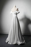 Elegant Ivory Off the Shoulder Prom Dress AD1017-prom dresses-Viniodress-Viniodress