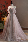 Elegant Pink Beaded Prom Dresses with Pleated Overskirt AD1010-prom dresses-Viniodress-Viniodress