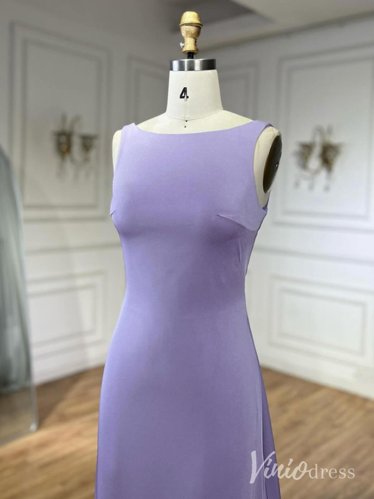 Elegant Satin Mermaid Prom Dresses Attachable Train Mother of the Bride Dress AD1255-Evening Dresses 2025 -Viniodress-Pink-US 2-