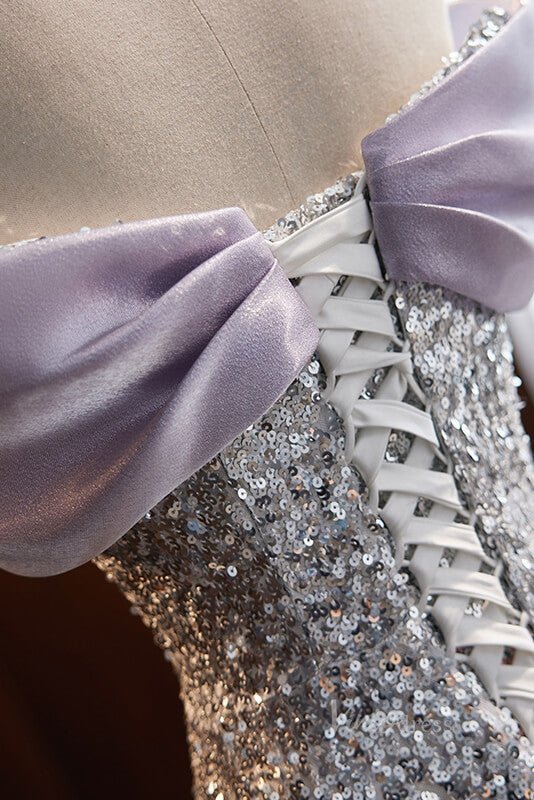 Elegant Sequin Mermaid Prom Dresses Off the Shoulder Evening Dress AD1106-prom dresses 2025 -Viniodress-As Picture-Custom Size-