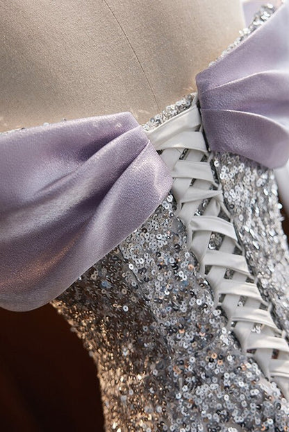 Elegant Sequin Mermaid Prom Dresses Off the Shoulder Evening Dress AD1106-prom dresses 2025 -Viniodress-As Picture-Custom Size-