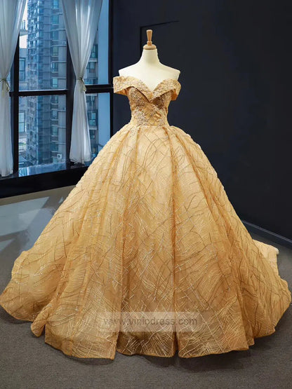 Emerald Green Ball Gown Quinceanera Dress 66844 viniodress-prom dresses 2025 -Viniodress-Gold-Custom Size-