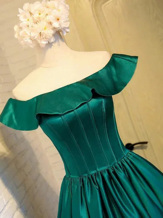 Short Prom Dresses 2025 Emerald Green Satin Homecoming Dresses SD1079-homecoming dresses-Viniodress-Emerald Green-Custom Size-Viniodress