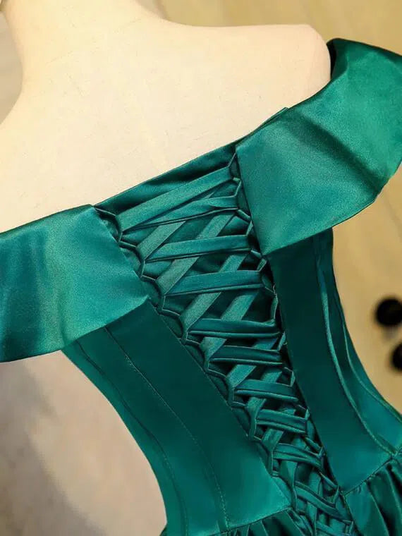 Short Prom Dresses 2025 Emerald Green Satin Homecoming Dresses SD1079-homecoming dresses-Viniodress-Emerald Green-Custom Size-Viniodress