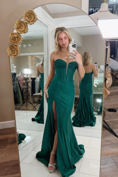 SS386-prom dresses 2026-Viniodress-Emerald-Custom Size – Add Measurements in Cart-