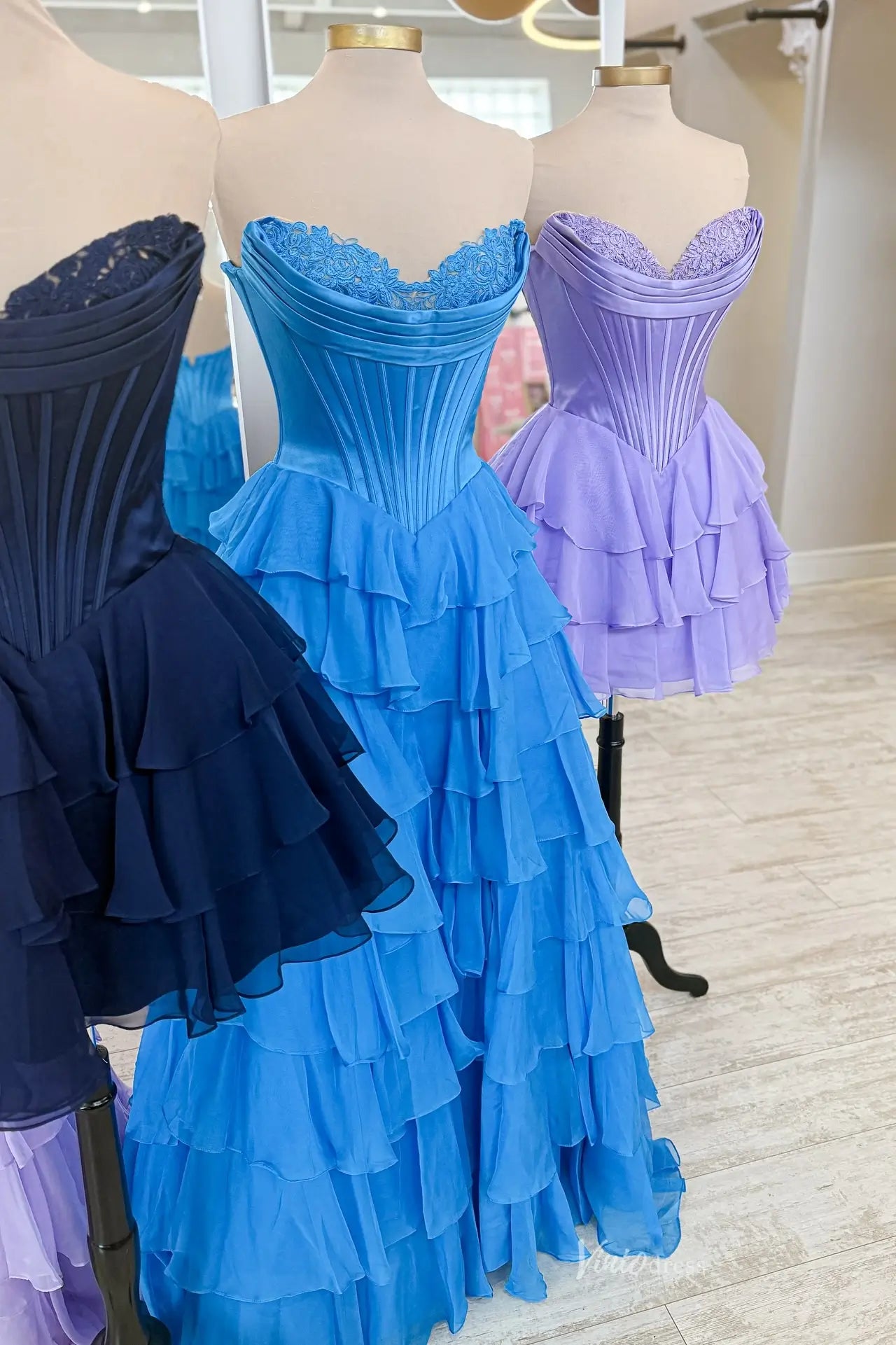 Ethereal Light Yellow Corset Prom Dress with Soft Chiffon Layers & High Slit RF301-prom dresses 2026-Viniodress-Butter Yellow-Custom Size-