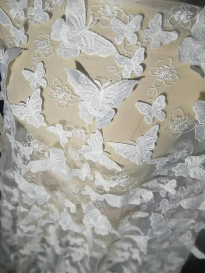 Fairy Butterfly Style Prom Dresses Off the Shoulder 3D Lace Formal Dre –  Viniodress