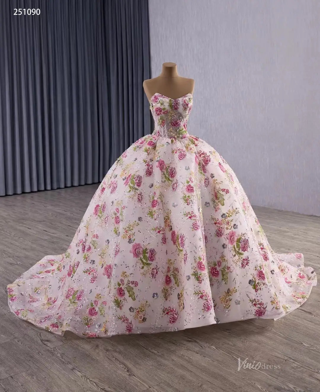 251090-Quinceanera Dresses 2026-Viniodress-Champagne-Custom Size-