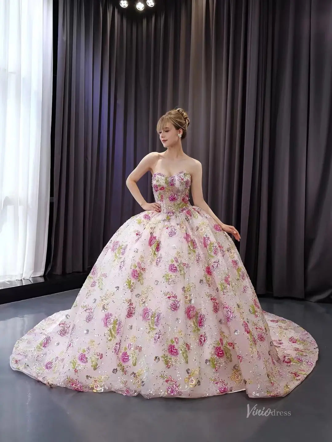 251090-Quinceanera Dresses 2026-Viniodress-Champagne-Custom Size-