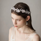 Filigree Laurel Leaf Halo Headband with Tieback Viniodress ACC1095-Headpieces-Viniodress-Viniodress