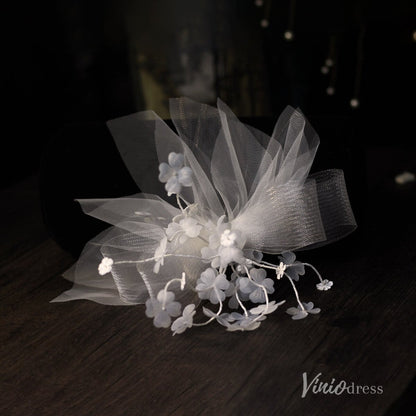 Floral Bowknot Headpiece Viniodress AC1315-Bridal Veil 2025 -Viniodress-Ivory-