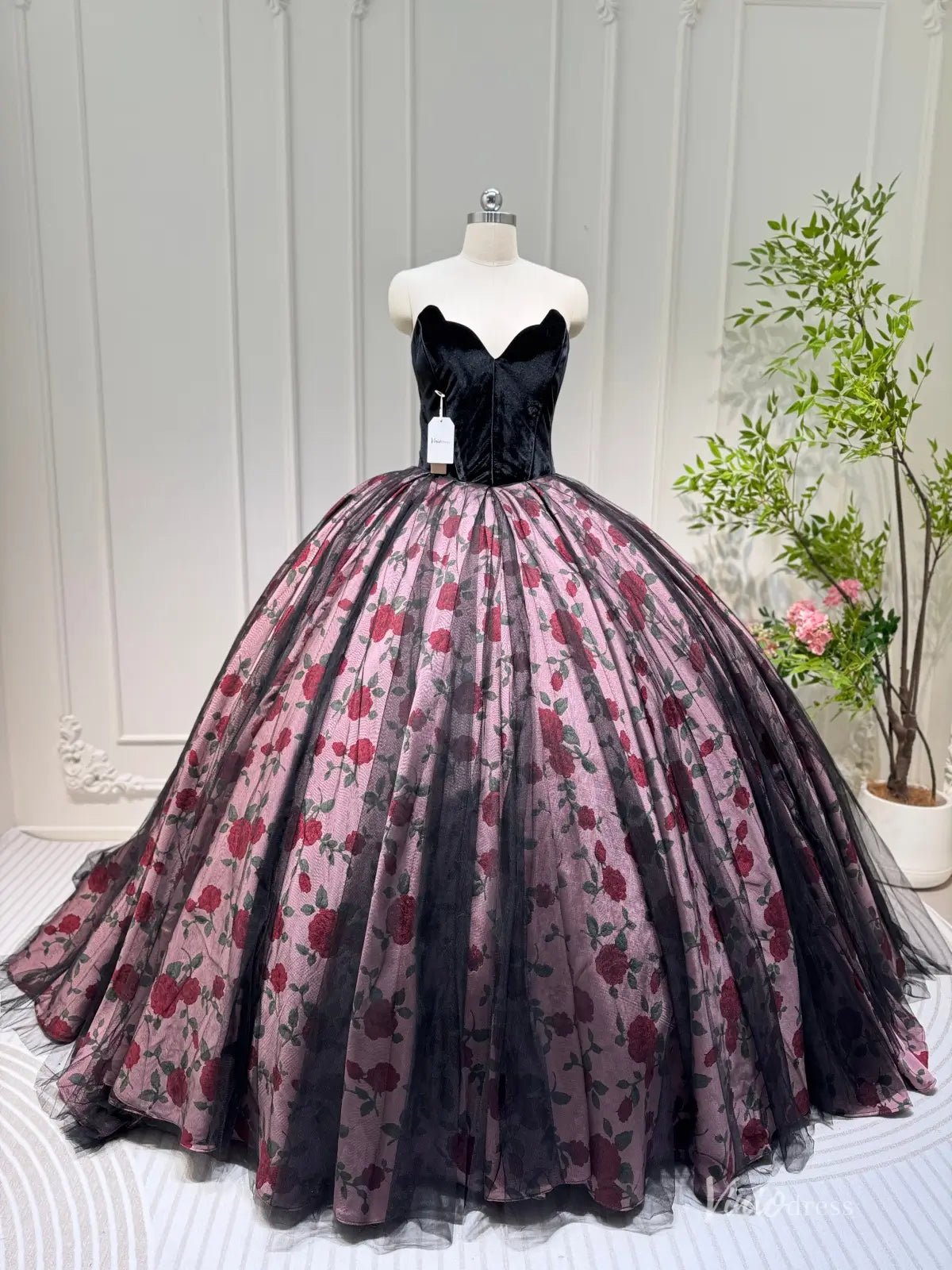 QC020-Quinceanera Dresses 2026-Viniodress-Black-Sweetheart-Custom Size – Add Measurements in Cart