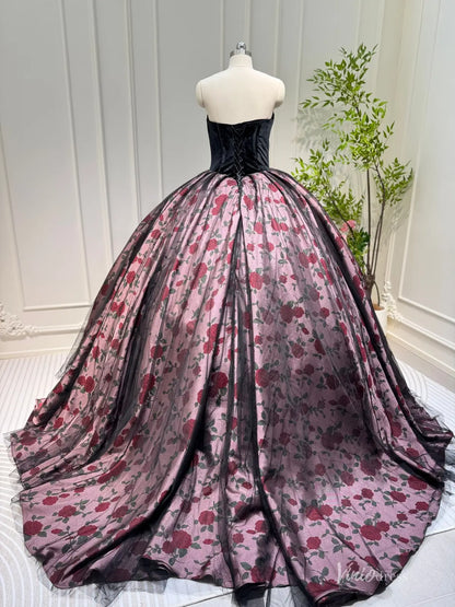 QC020-Quinceanera Dresses 2026-Viniodress-Black-Sweetheart-Custom Size – Add Measurements in Cart