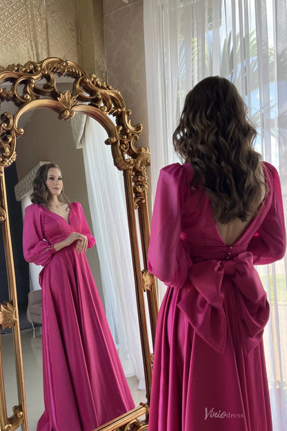 MM006-Evening Dresses 2026-Viniodress-Magenta-Custom Size-