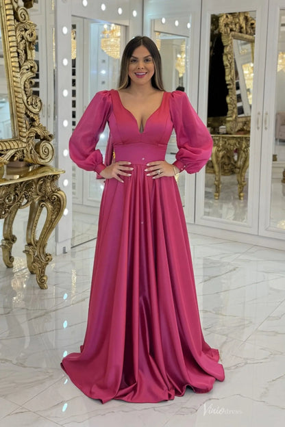 MM006-Evening Dresses 2026-Viniodress-Magenta-Custom Size-