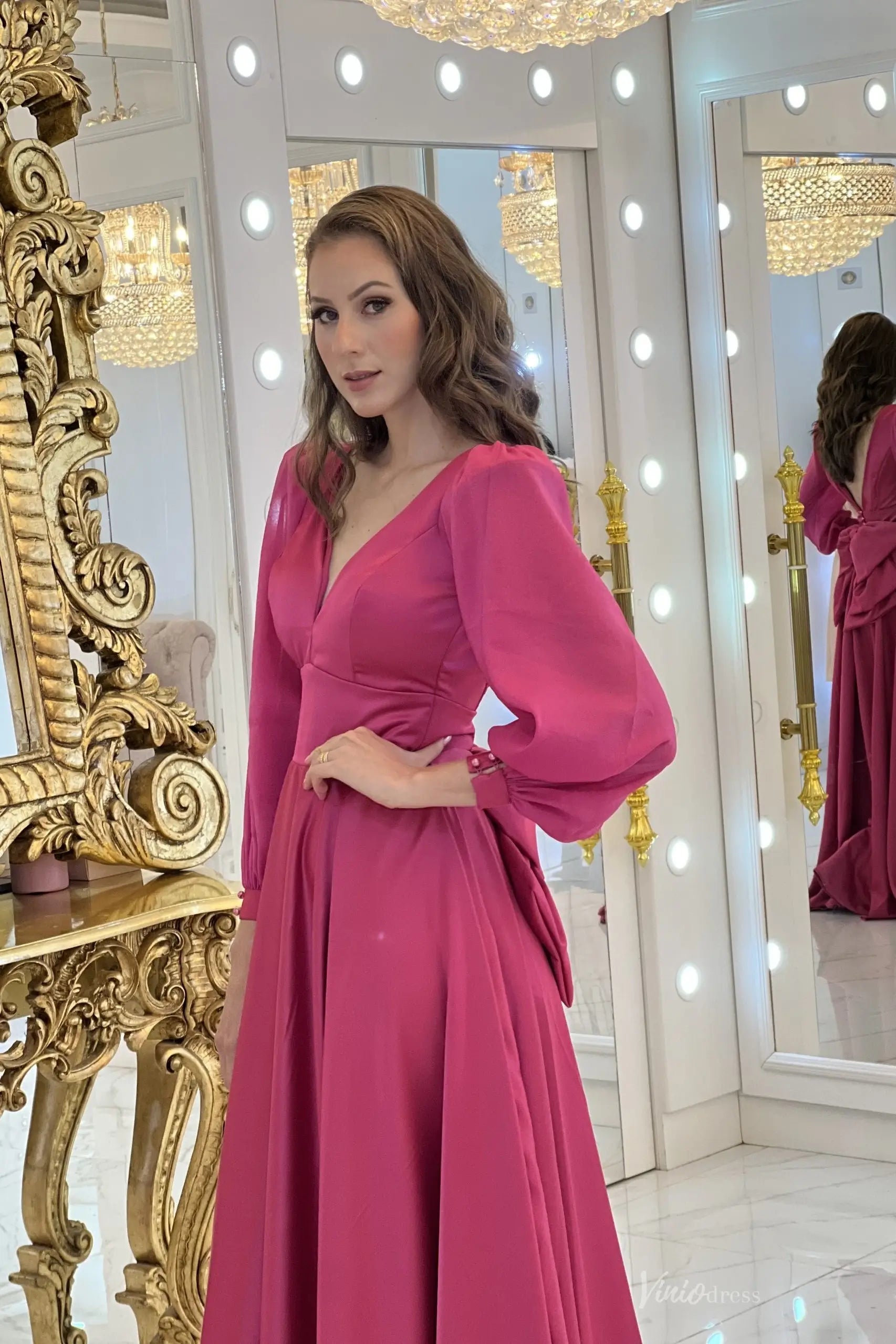 MM006-Evening Dresses 2026-Viniodress-Magenta-Custom Size-