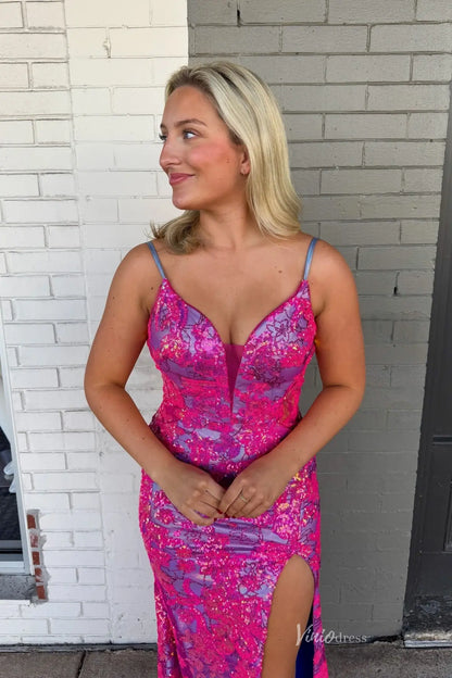 LP024-Prom Dresses 2026-Viniodress-Fuchsia-Custom Size-