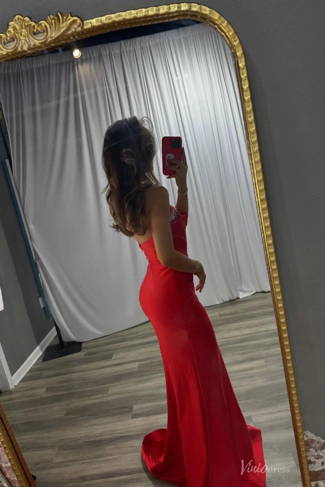 SS131-prom dresses 2026-Viniodress-Fuchsia-Custom Size-