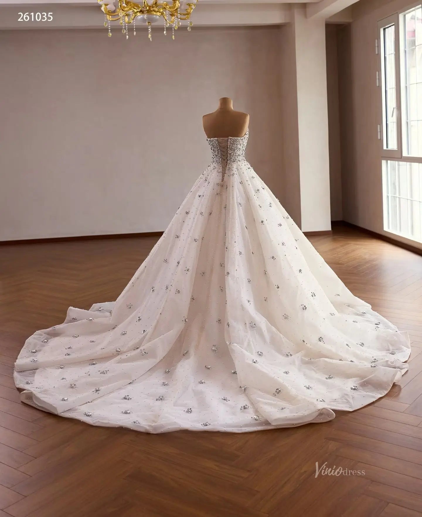 261035 1meter-wedding dresses 2026-Viniodress-Champagne-Custom Size – Add Measurements in Cart-