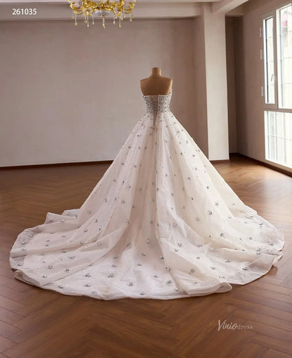 261035 1meter-wedding dresses 2026-Viniodress-Champagne-Custom Size – Add Measurements in Cart-
