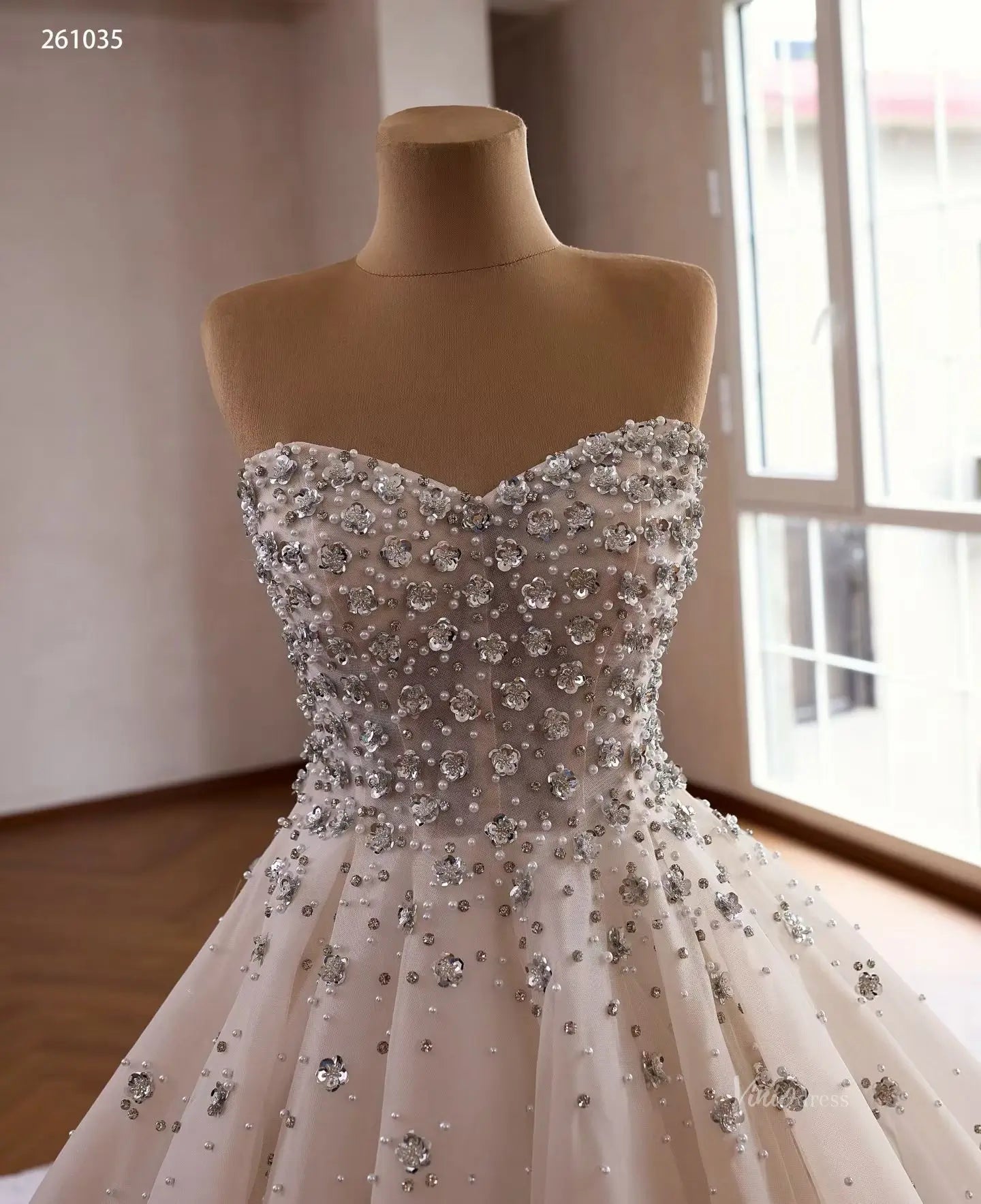261035 1meter-wedding dresses 2026-Viniodress-Champagne-Custom Size – Add Measurements in Cart-