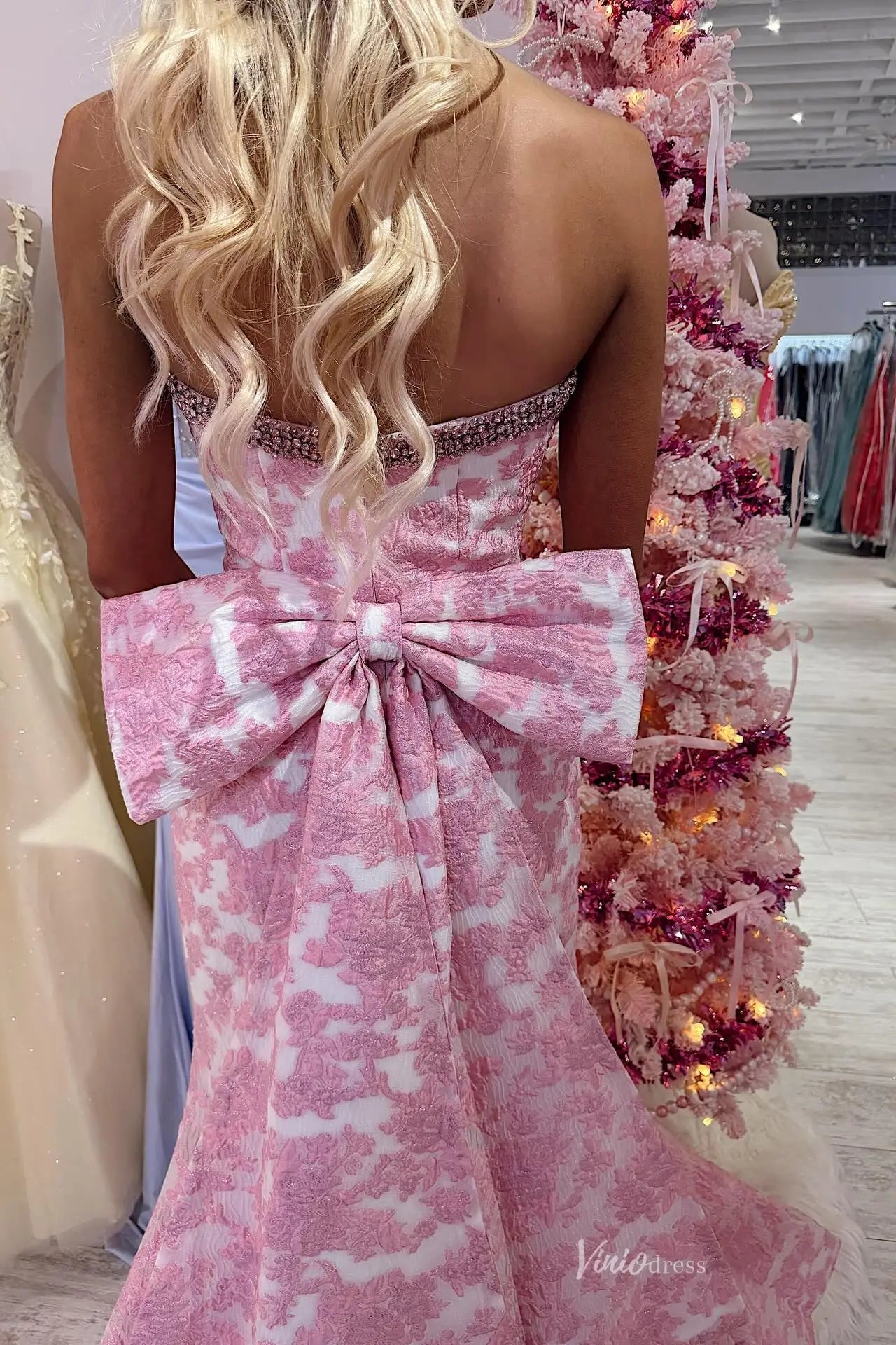 JC040-prom dresses 2026-Viniodress-Pink-Custom Size-