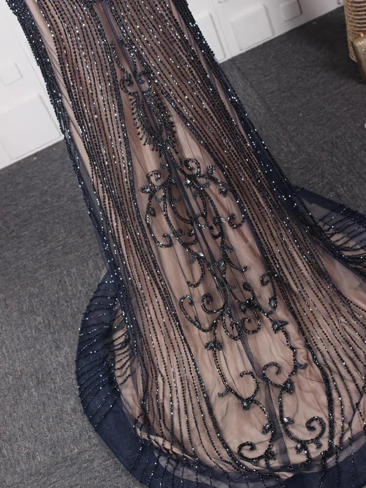 Glitter Beaded Mermaid Formal Dresses 20s Pageant Dress FD1395-Evening Dresses 2025 -Viniodress-Silver-US 2-