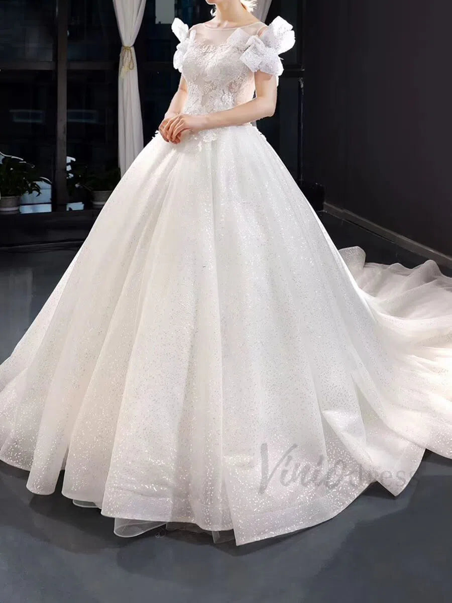 Glittering Embroidered Wedding Dresses Online VW1172-wedding dresses-Viniodress-Ivory-Custom Size-Viniodress