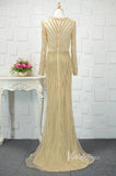 Gold Beaded 20s Party Dress Sheath Prom Dresses FD1427-prom dresses-Viniodress-Viniodress