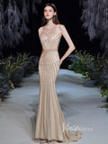 Gold Beaded 20s Party Dress Sheath Prom Dresses FD1427