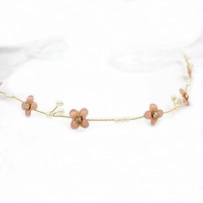 Gold Bridal Headband with Tiny Flowers Viniodress ACC1093-Headpieces 2025 -Viniodress-Gold-