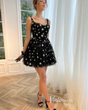 Short Prom Dresses 2025 Gold Star Black Homecoming Dresses Short Cocktail Dress SD1589-homecoming dresses-Viniodress-Black-Custom Size-Viniodress