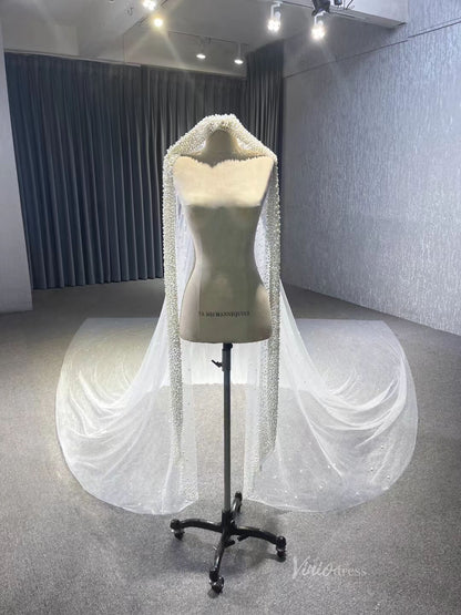 Gorgeous Beaded Strapless Wedding Dresses Sweetheart Neck Bridal Gown 231082-wedding dresses 2025 -Viniodress-Ivory-Custom Size-