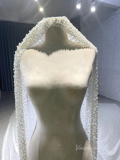 Gorgeous Beaded Strapless Wedding Dresses Sweetheart Neck Bridal Gown 231082-wedding dresses 2025 -Viniodress-Ivory-Custom Size-