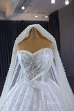 Gorgeous Beaded Strapless Wedding Dresses Sweetheart Neck Bridal Gown 231082-wedding dresses-Viniodress-Viniodress