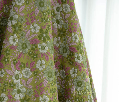 Green Floral Print Prom Dresses Spaghetti Strap Formal Dress AD1076-prom dresses 2025 -Viniodress-Green-Custom Size-