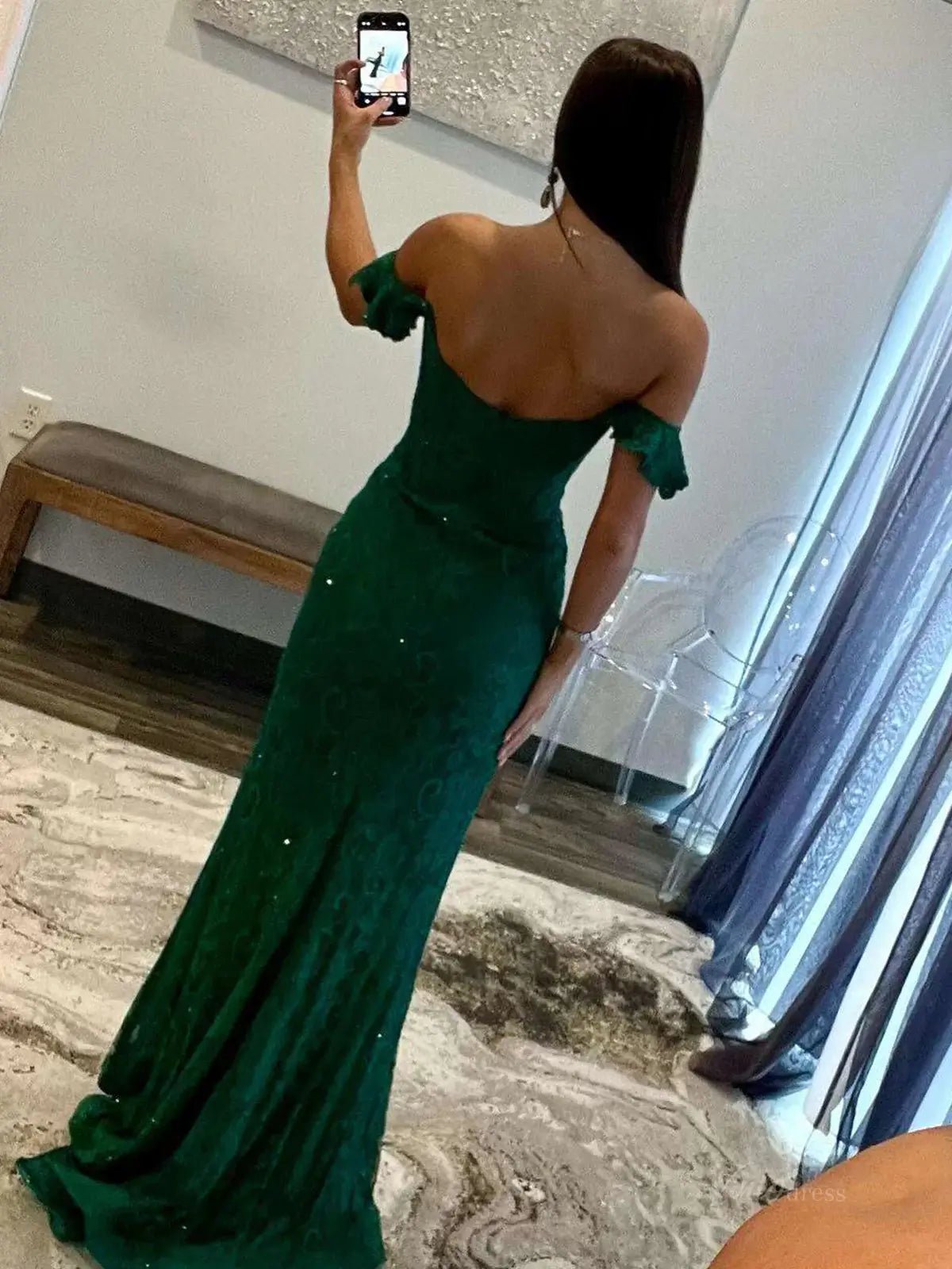 Green Lace Mermaid Prom Dresses 2025 with Sweetheart Neck – FD5079-prom dresses 2025 -Viniodress-Green-Custom Size-