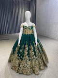 Green Little Girls Pageant Dresses Ball Gown Princess Dress 222194K for kids