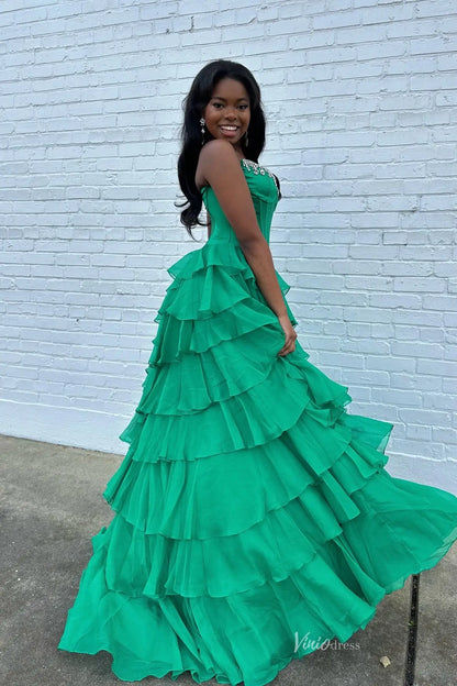 RF313-prom dresses 2026-Viniodress-Green-Custom Size-