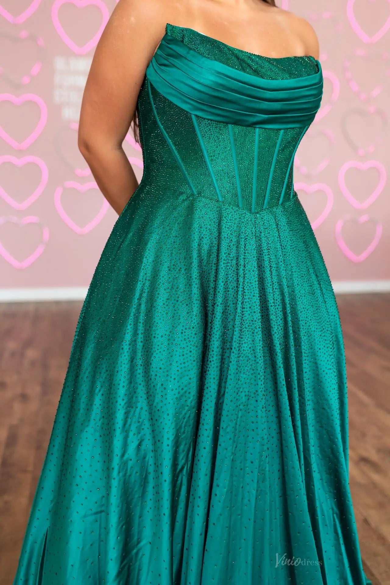 AS089 不转-prom dresses 2026-Viniodress-Emerald-Custom Size-