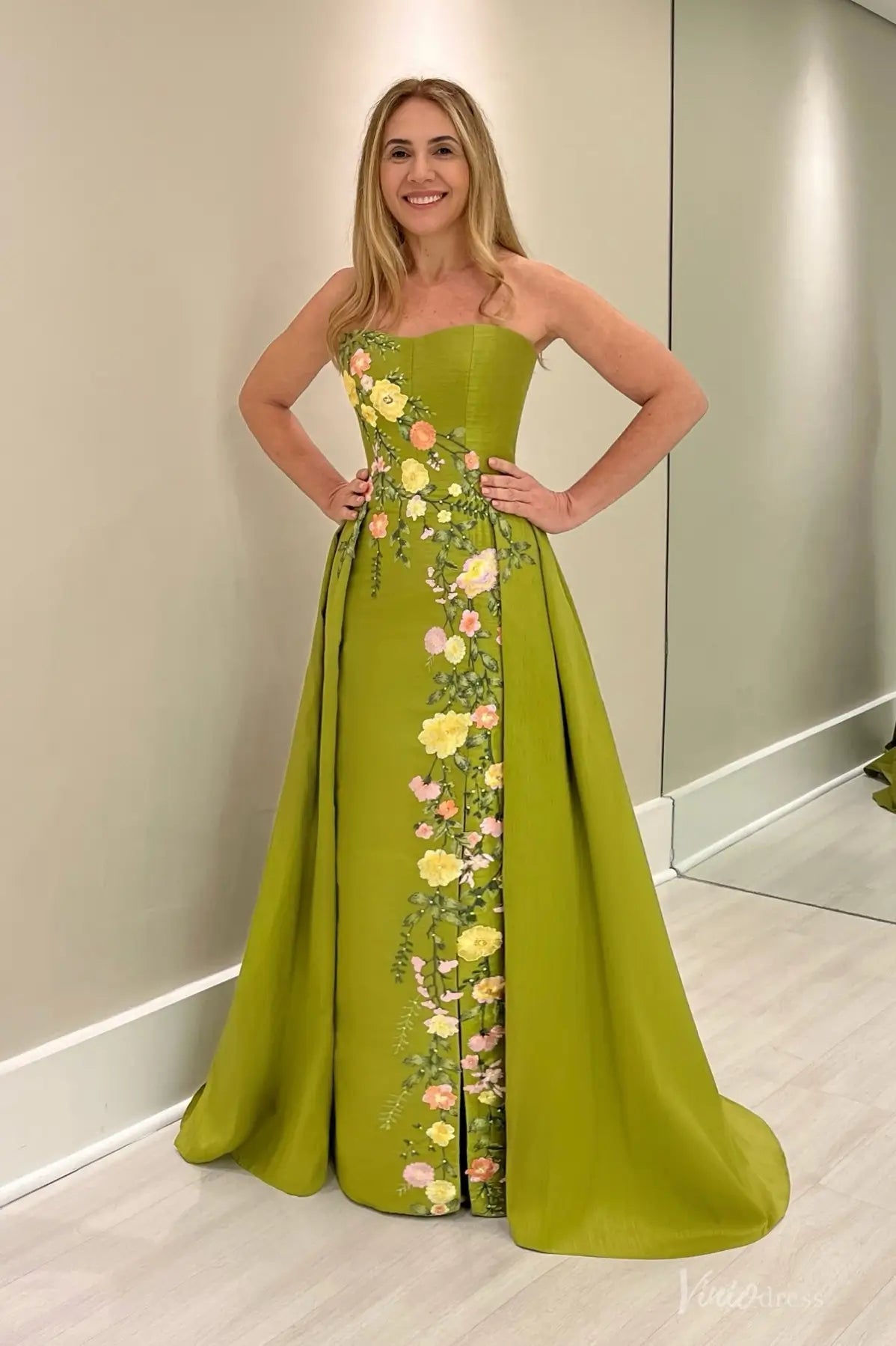 MM007-Evening Dresses 2026-Viniodress-Olive Green-Custom Size-