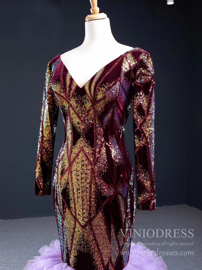 Haute Couture Mermaid Formal Dresses Multicolor Pageant Dress FD1177-prom dresses 2025 -Viniodress-As Picture-Custom Size-