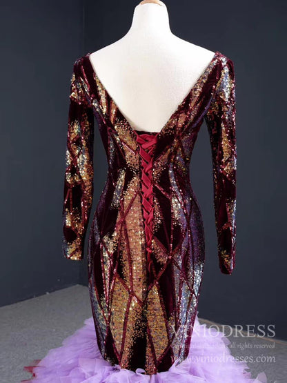 Haute Couture Mermaid Formal Dresses Multicolor Pageant Dress FD1177-prom dresses 2025 -Viniodress-As Picture-Custom Size-