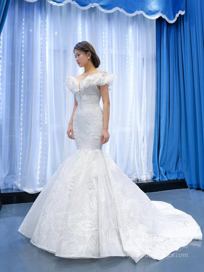 Haute Couture Mermaid Lace Wedding Dresses 2021 67230-wedding dresses 2025 -Viniodress-Ivory-Custom Size-