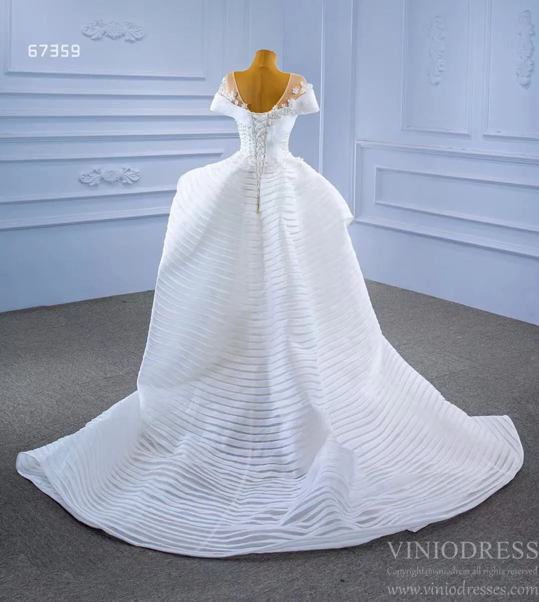 Haute Couture Mermaid Overskirt Wedding Dress 67359 Viniodress-wedding dresses 2025 -Viniodress-Ivory-Custom Size-