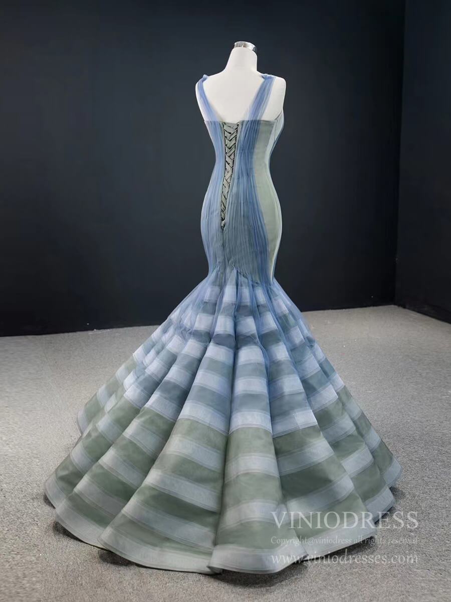 Prom Dress 2025 Haute Couture Mermaid Prom Dresses Ombre Trumpet Dress FD2420 viniodress-unique prom dresses-As Picture-Custom Size-Viniodress